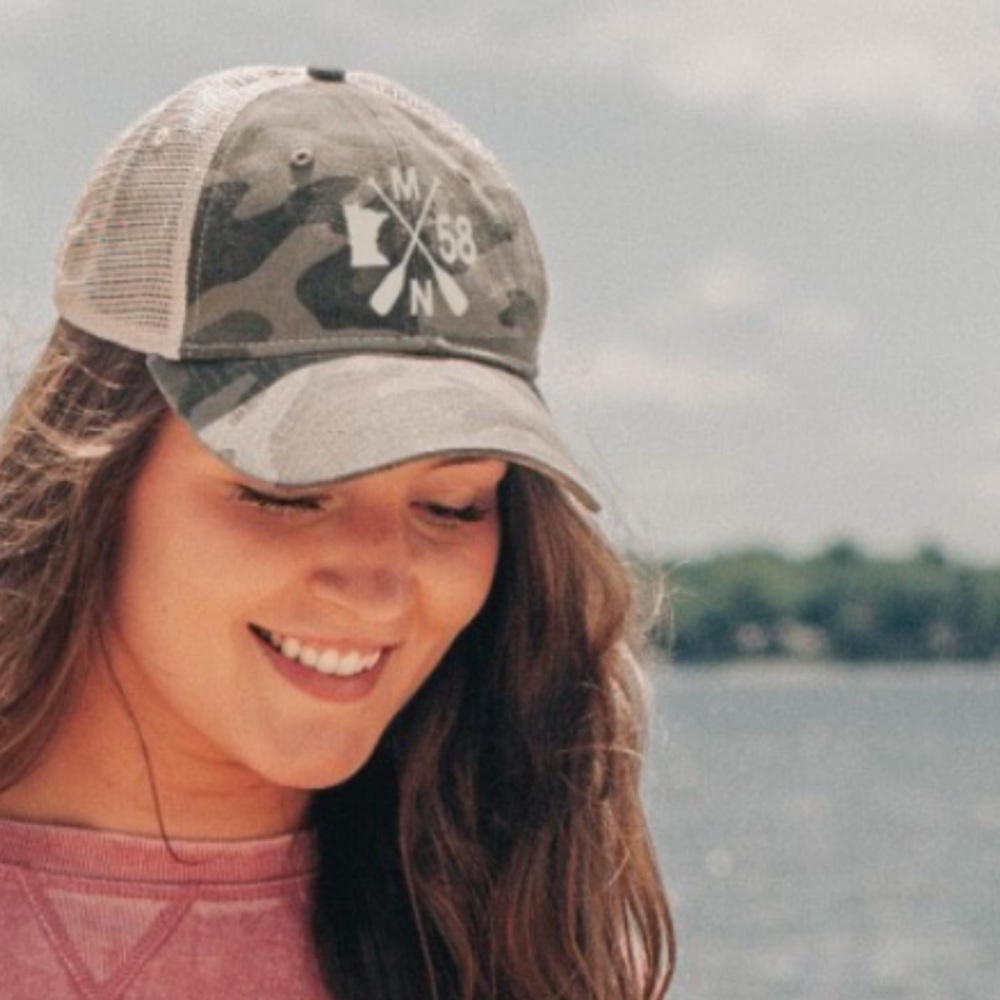 MN camo cap gray